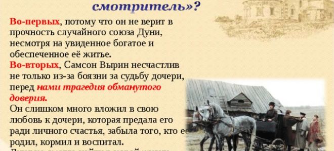 Характеристика самсона вырина в повести пушкина «станционный смотритель»
