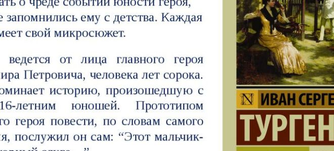 Анализ произведения «первая любовь» (и.с. тургенев)