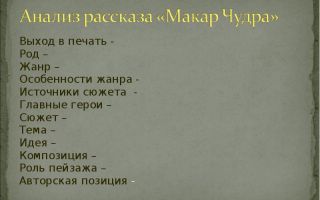 Пейзаж в рассказе «макар чудра» (м. горький)