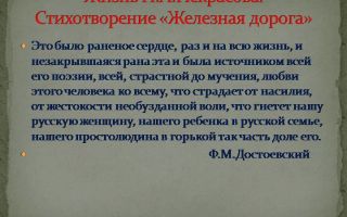 Кратчайшее содержание поэмы «железная дорога» для читательского дневника (н. некрасов)