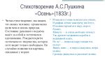 Анализ стихотворения «осень» (а. с. пушкин)